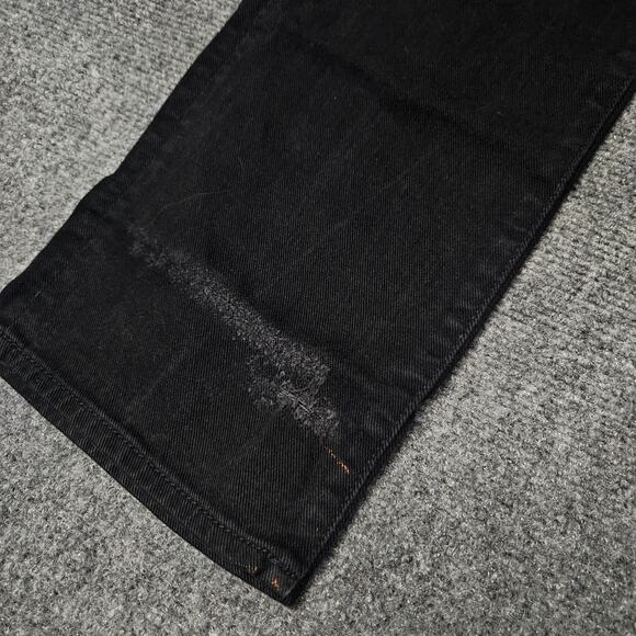 7 For All Mankind Jeans Black Distressed Bootcut Stretch Denim Grunge Style - Picture 4 of 15